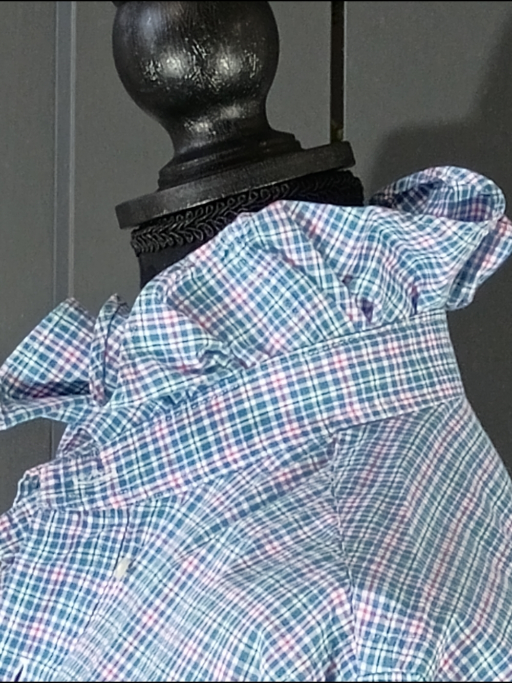 Upcycled Women's Ralph Lauren Ruffled Collar Shirt - Picture 4 of 8
